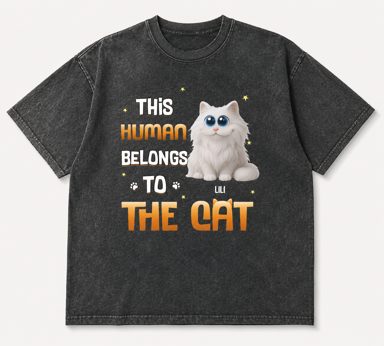 This Human Belongs to The Cat - Personalized Custom Shirt