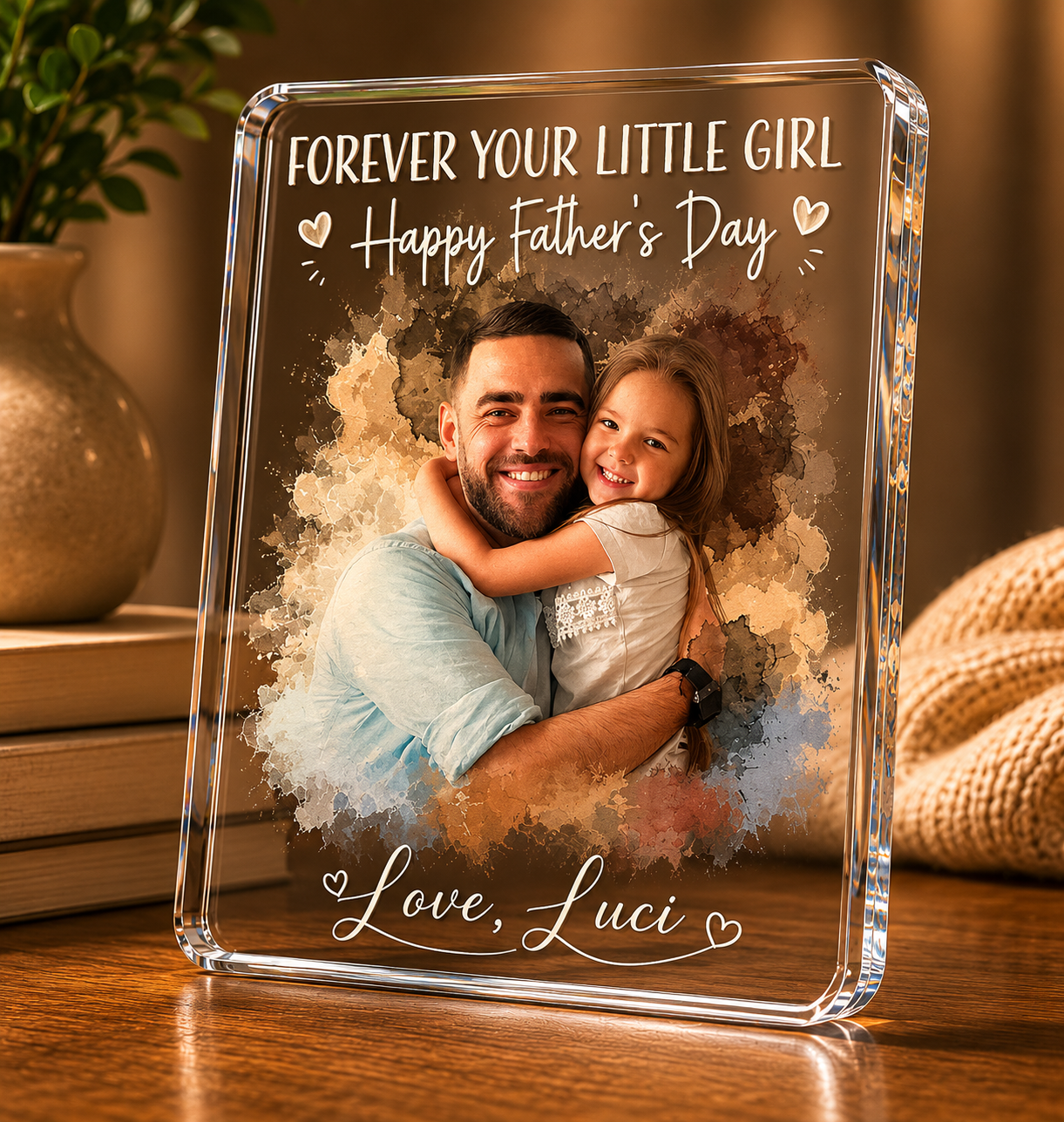 Dad Photo Acrylic Plaque - Personalized Father's Day Gift